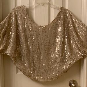 Gold Sequin Crop Top